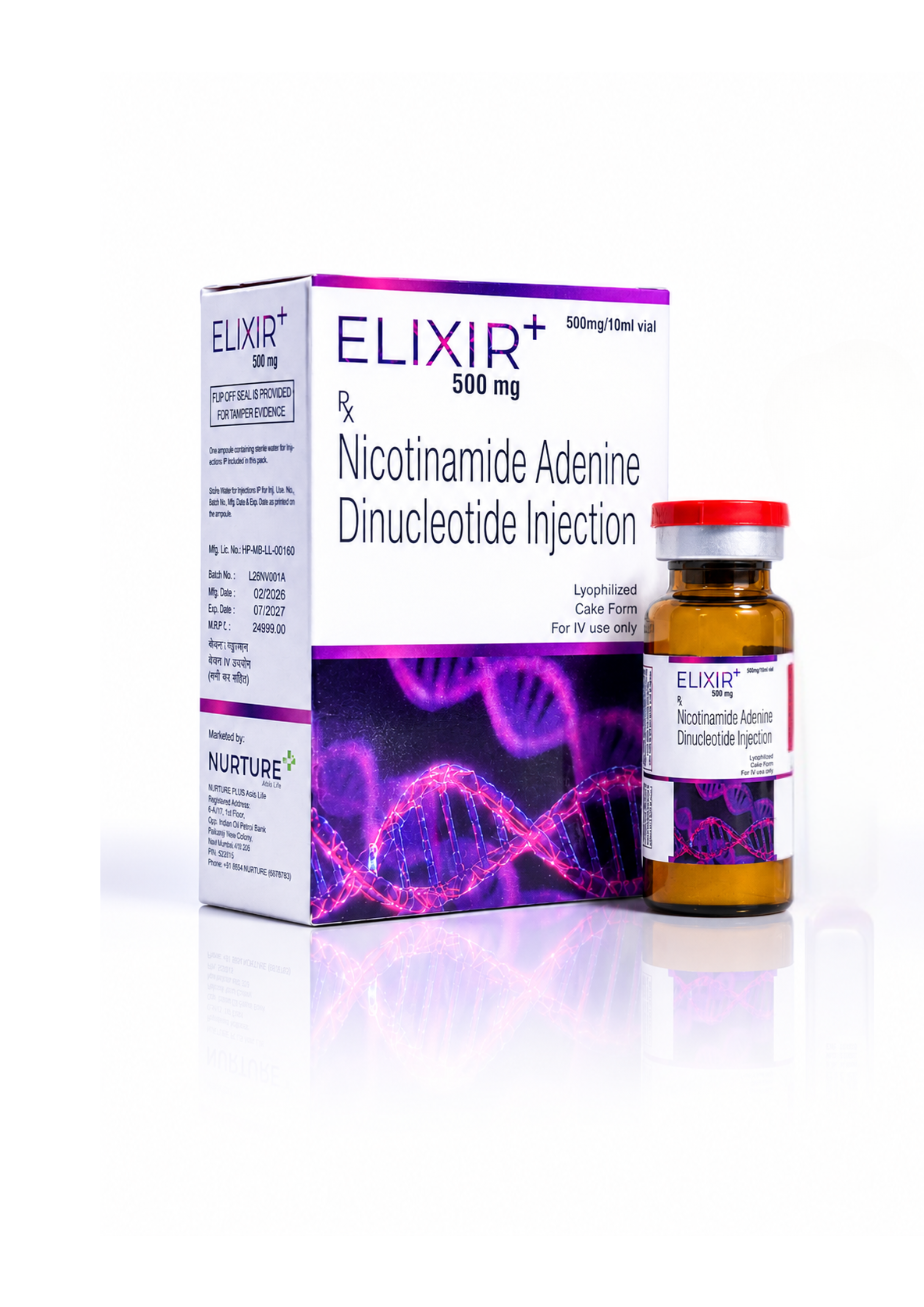 Elixir+NAD 500 mg — nicotinamide adenine dinucleotide injection by Nurture+